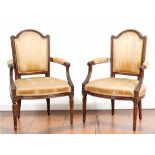 Pair of small Louis XVI armchairs