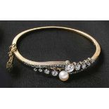 Brilliant pearl bracelet