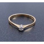 Brilliant solitaire ring