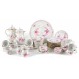 47 parts of a Saxonian Coffee Set with Purple Flowers