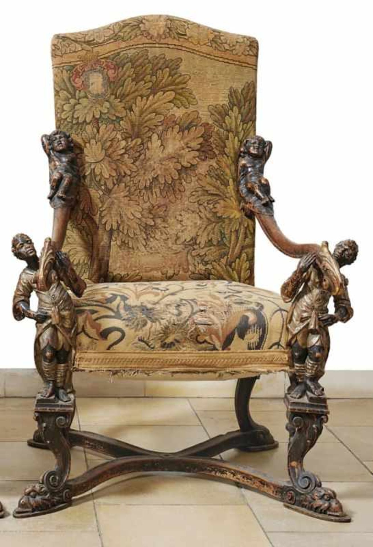 Magnificent armchair in the manner of Andrea Brustolon