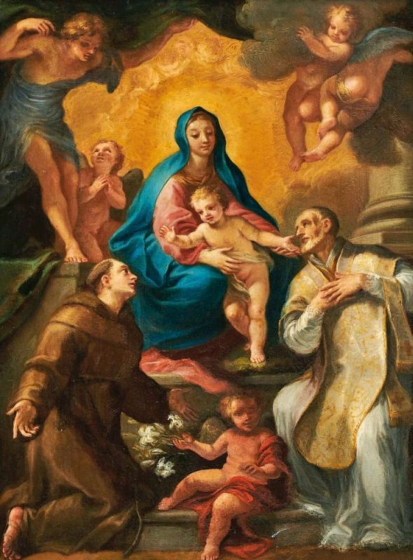 Sirani, Elisabetta - Umkreis derMadonna mit zwei HeiligenBologneser Schule nach 1700. Die heiligen - Bild 11 aus 12