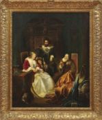 Gaisser, Jakob Emanuel"Der Tuchverkäufer"(Augsburg 1825-1899 München) Vornehme Familie betrachtet