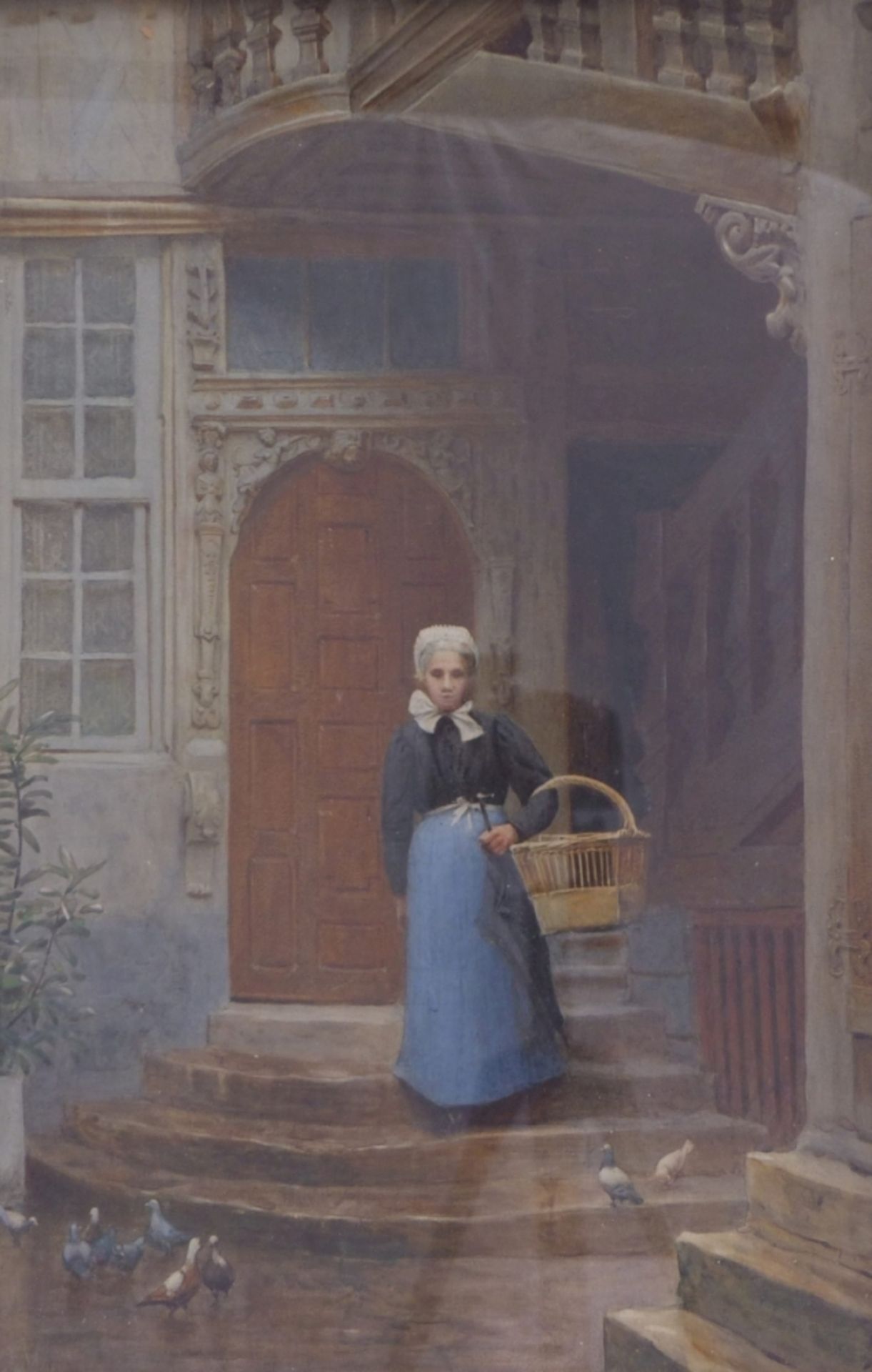 Mavrogordato, Alexander JamesBedienstete auf dem Treppenaufgang vor einer Villa(Manchester 1869-
