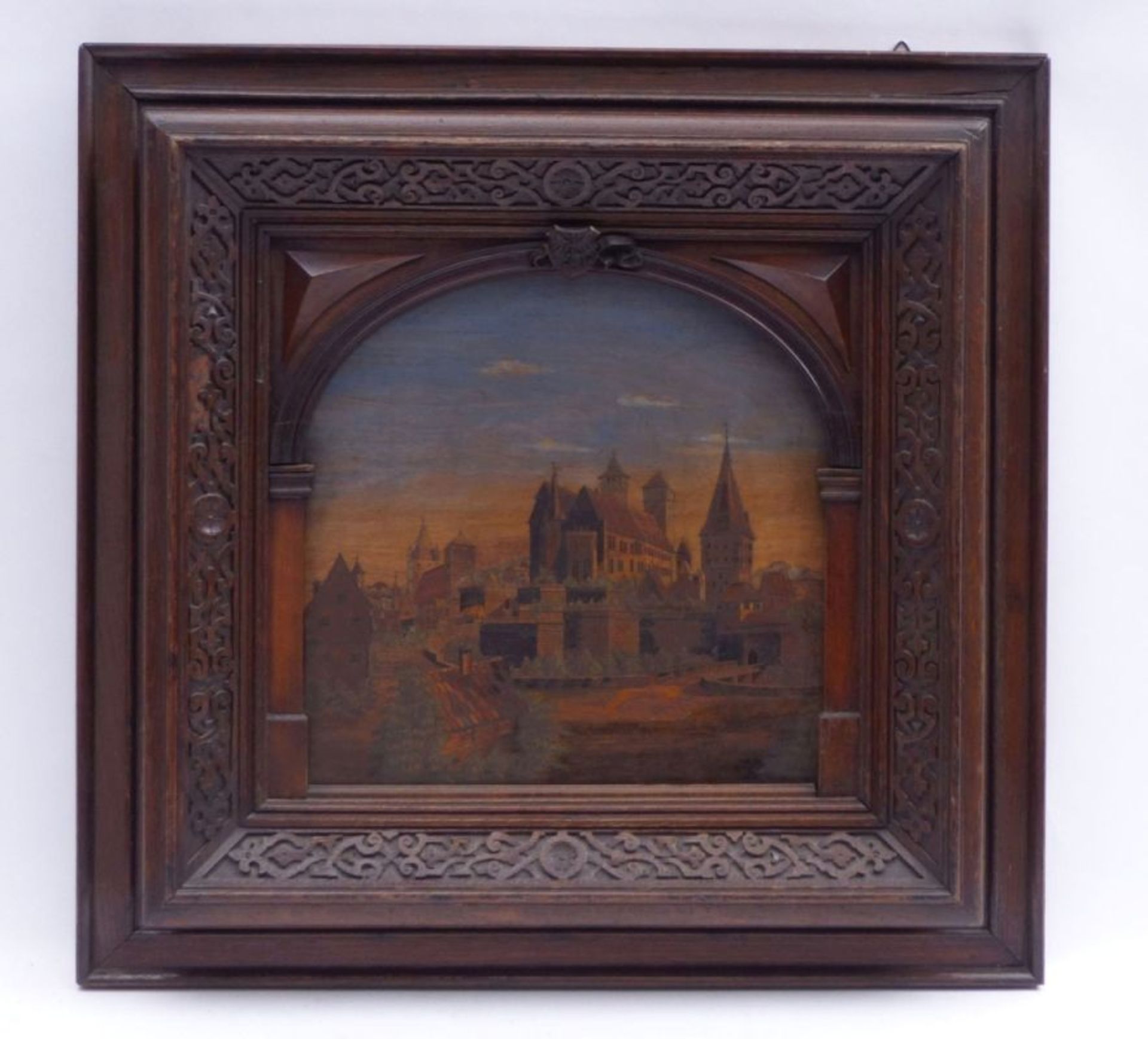 Adelhard, JohannAnsicht der Nürnberger Burg(Nürnberg 1850-1927 ebd.) Detailreiche Darstellung der - Bild 2 aus 3