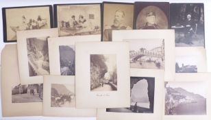 14 Fotografien mit Ansichten, Bildnissen und OrientmotivenE. 19. Jh.U.a. Bismarck, Kaiser Friedrich,