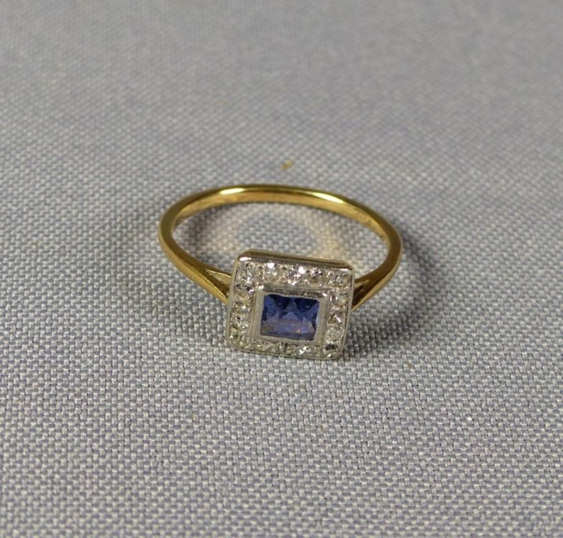 ZURÜCKGEZOGEN //Saphir-Diamant-Ring - Bild 2 aus 3