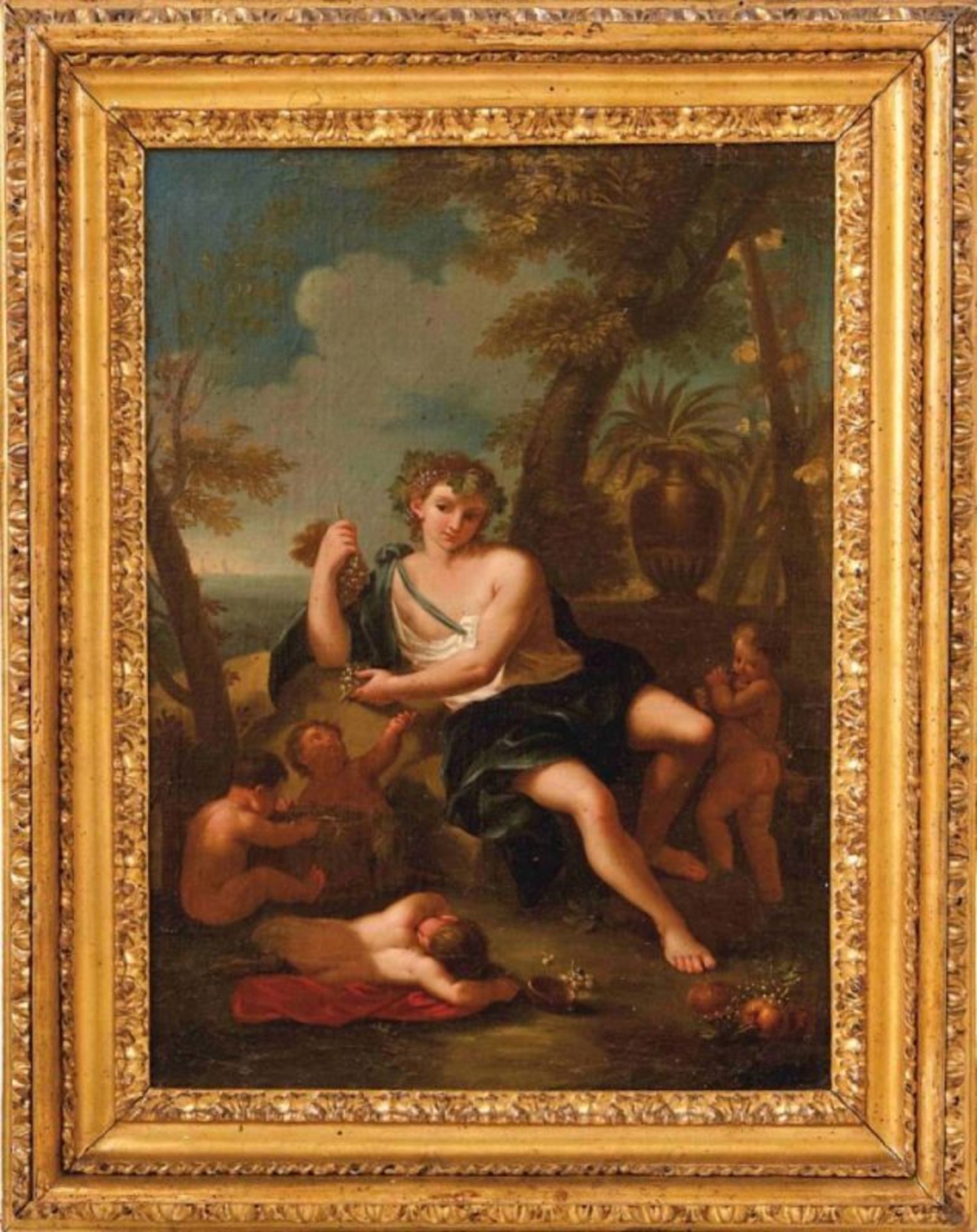 Trevisani, FrancescoPendants mit Jahreszeitenallegorien(Capodistria 1656-1746 Rom) Junger Mann mit - Bild 2 aus 3