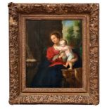 Beschey, Balthasar (Attrib.)Madonna mit Kind(Antwerpen 1708-1776 ebd.) In einer Landschaft mit