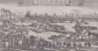 Merian, Matthäus"Magdeburgum"(Basel 1593-1650 Schwalbach) Gesamtansicht von Magdeburg während der