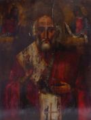 HeiligenikoneRussland, 2. H. 19. Jh.Darstellung des heiligen Nikolaus als Wundertäter im