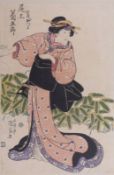 Utagawa Kunisada (Toyokuni III.)Schauspielerbildnis(Katsushika 1786-1865 Edo) Farbholzschnitt,
