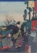 Utagawa Hiroshige II. und Kunisada I.Erster Besuch am Oji Inari Schrein(1826-1869 Yokohama)