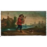 Teniers, David - NachfolgeDudelsackspieler mit HundNiederlande, 17./18. Jh. Holländische