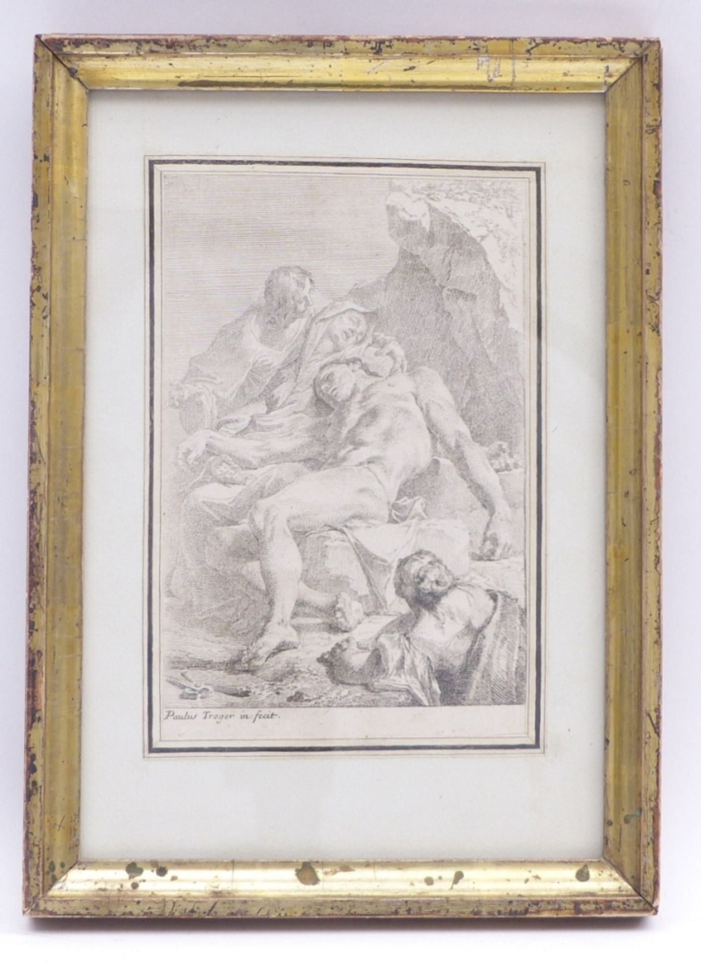 Troger, PaulBeweinung Christi(Welsberg 1698-1762 Wien) Radierung. In der Platte bez. "Paulus - Bild 2 aus 3