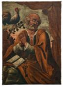 Der heilige Petrus als Büßer in einer GrotteSüddeutschland, 18. Jh.Mit Tränen in den Augen in