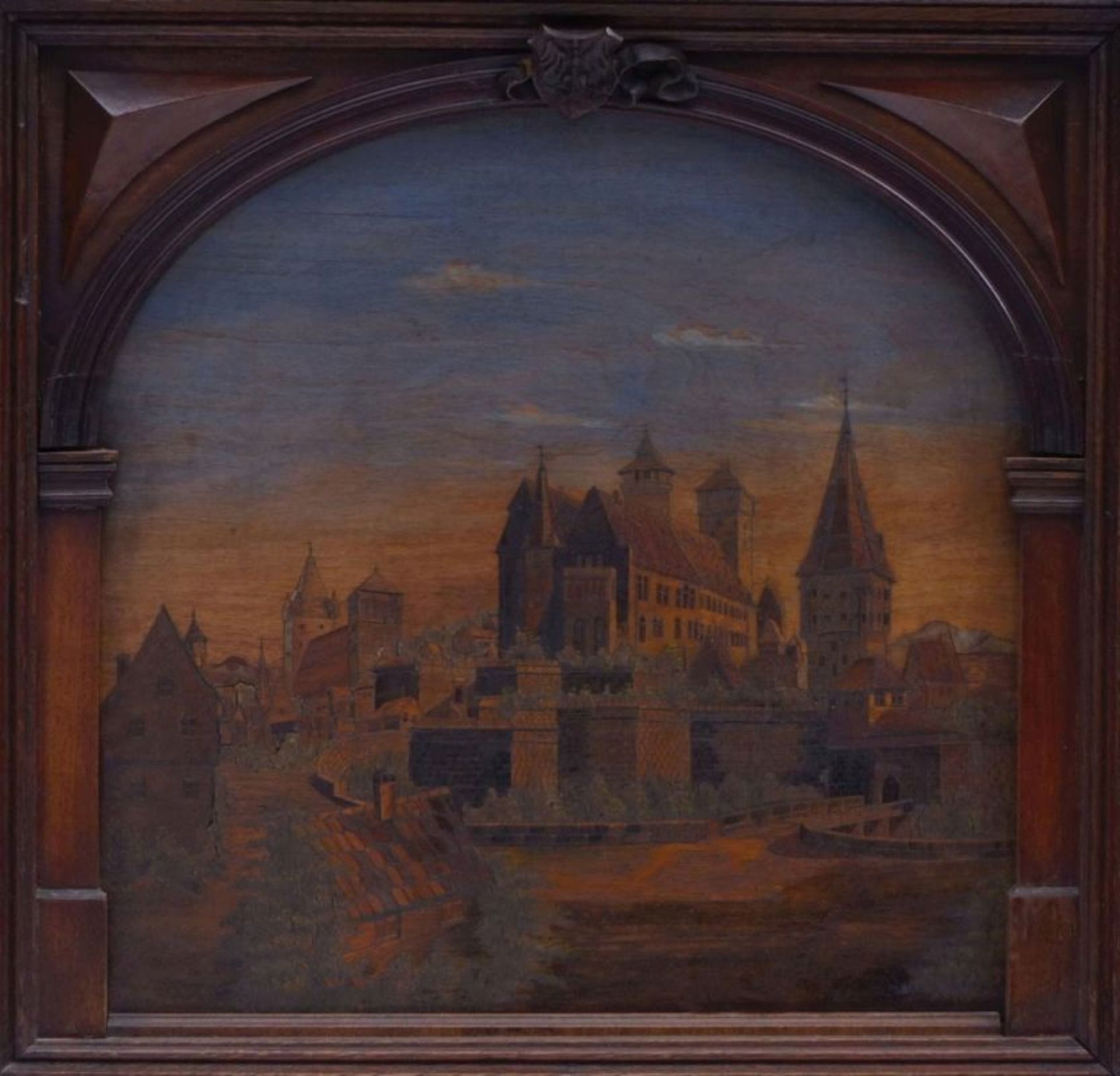 Adelhard, JohannAnsicht der Nürnberger Burg(Nürnberg 1850-1927 ebd.) Detailreiche Darstellung der