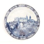 Zierplatte mit Blick auf die Nürnberger BurgMettlach, Villeroy & Boch - 20. Jh.Steingut