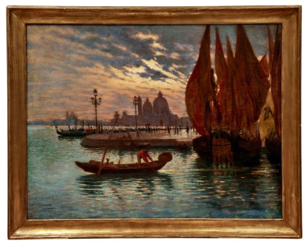 Ciardi, Beppe (Attrib.)Blick auf die Lagune von Venedig in der Abenddämmerung(Venedig 1875-1932