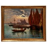 Ciardi, Beppe (Attrib.)Blick auf die Lagune von Venedig in der Abenddämmerung(Venedig 1875-1932