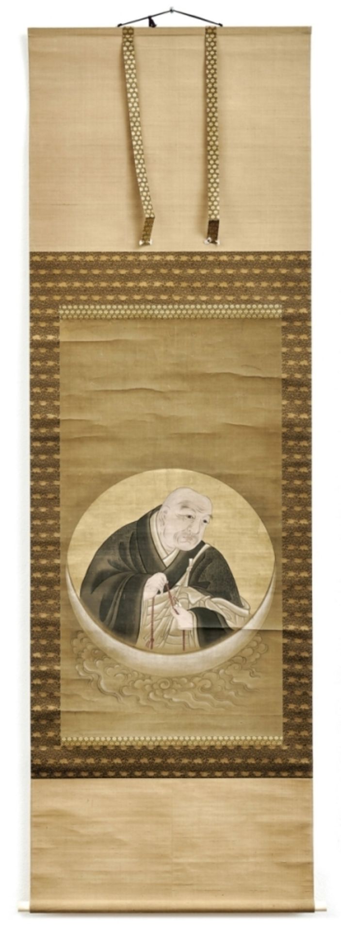 Rollbild mit dem Bildnis eines KlostervorstehersJapan, Edo-ZeitIn späterer Montierung des 20. Jh.