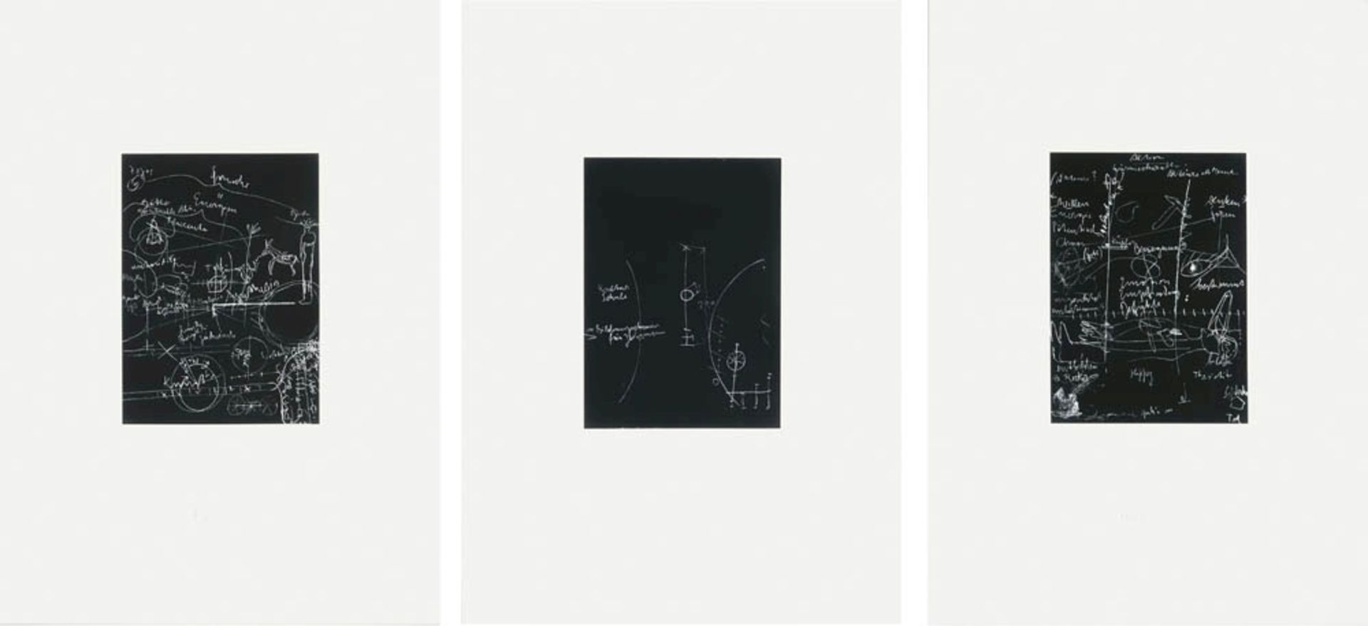 Beuys, JosephTafel I, II und III(Kleve 1921-1986 Düsseldorf) Drei Serigrafien, 1979/80. Jeweils