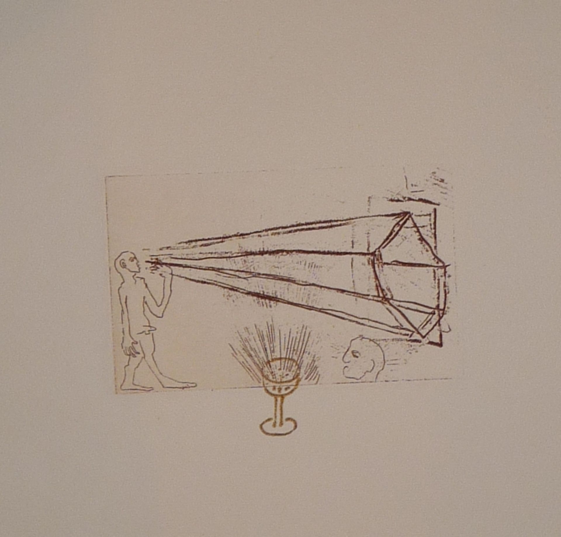 Sowa, HubertDrei Blatt Graphik(Bamberg 1954 geb.) Stilisierte Figur, Linolschnitt, "E.A. 12", - Bild 2 aus 2