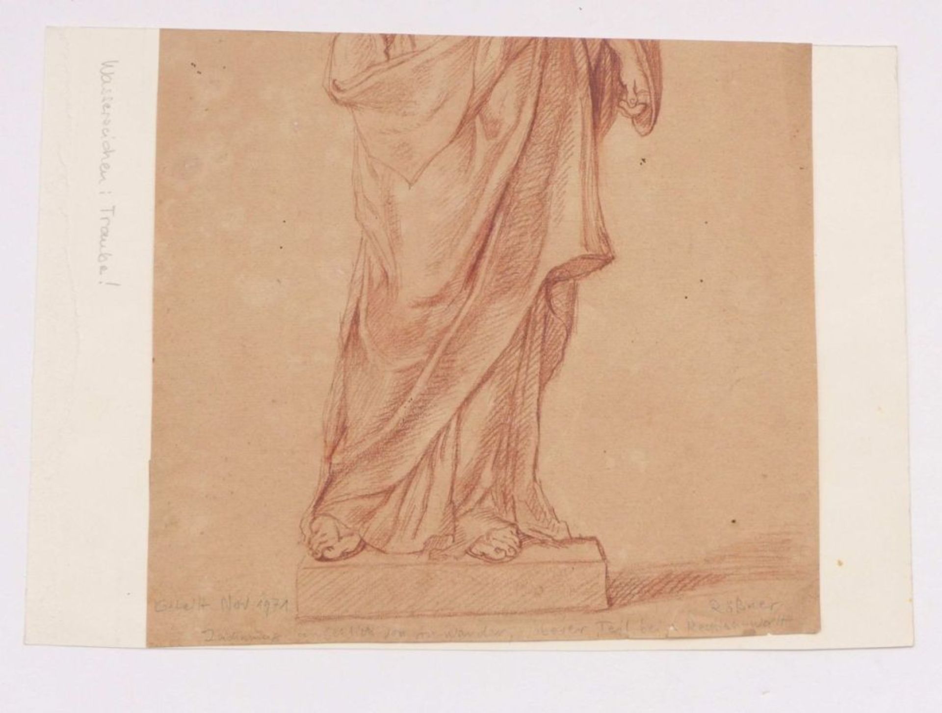 Bildnis einer Frau18. Jh.Rötelzeichnung. Ca. 16 x 13 cm; unter Glas in durchbrochenem, vergoldetem - Bild 5 aus 10