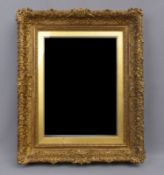 Gemälderahmen2. H. 19. Jh.Stuckauflage mit vergoldeter Barockornamentik. Lichtmaß 45 x 33 cm,