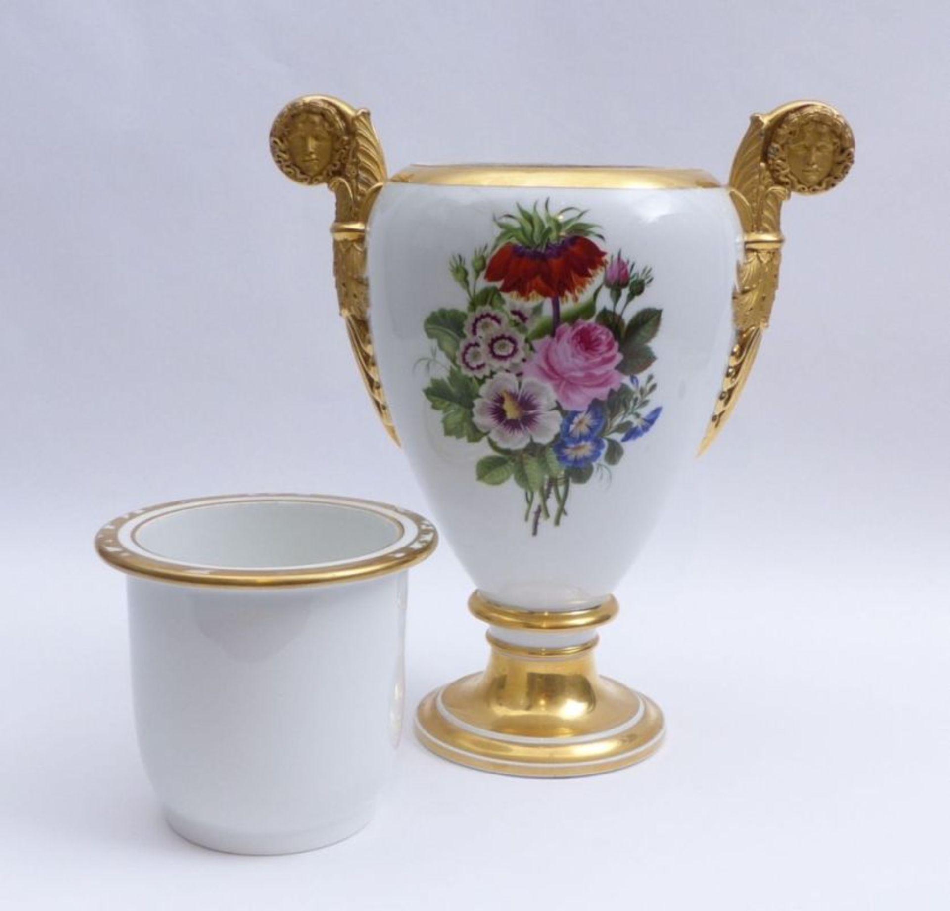 Vase mit Jardiniereneinsatz - Bild 3 aus 3