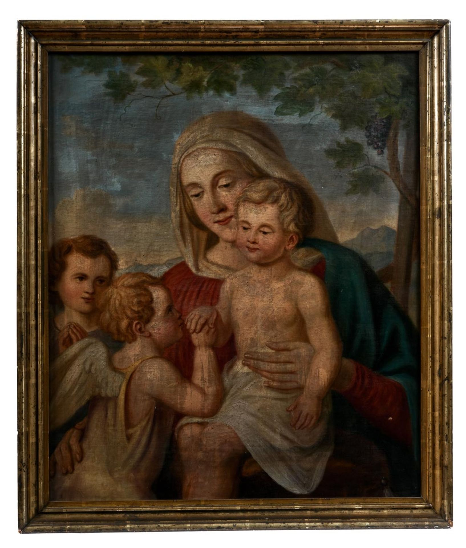 Madonna mit Kind, dem Johannesknaben und einem Engel