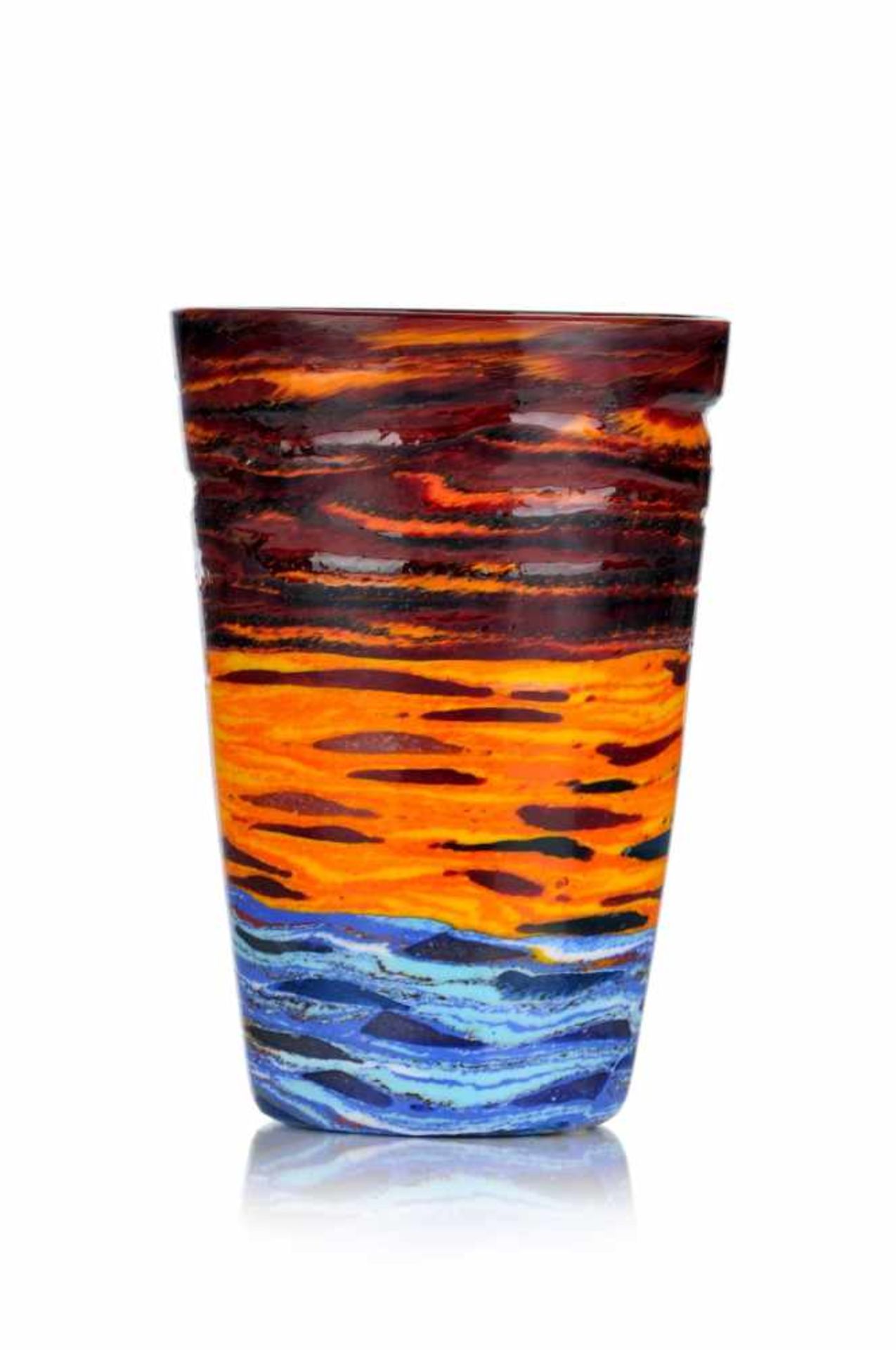 Vase "Tramonto (Sunset)". Lorenzo Tartari (Marty) für Marty Fratelli Toso. Murano, Italien. 2008. - Bild 2 aus 3