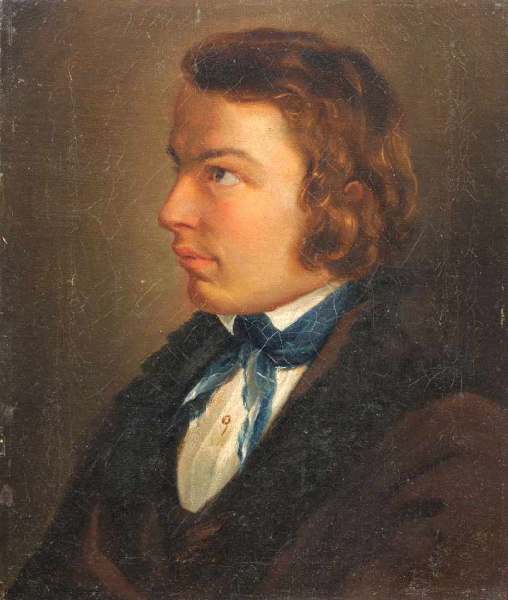 Deutscher Maler, Porträt Robert Schumann. Wohl nach 1850.<