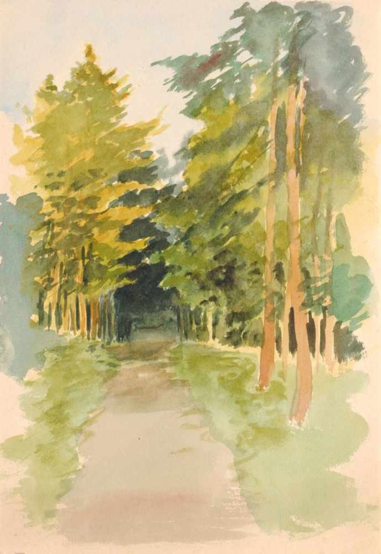 Walther Klemm, Zehn Landschaftsdarstellungen mit Wäldern, Wiesen und Ebenen. 1940's.< - Bild 4 aus 10