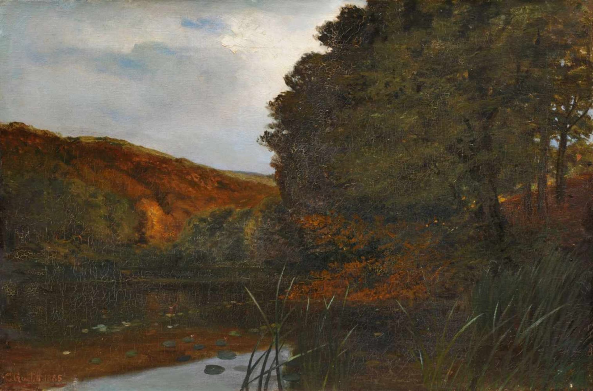 Cornelius Gustav Gurlitt, Abendliche Seenlandschaft. 1885.