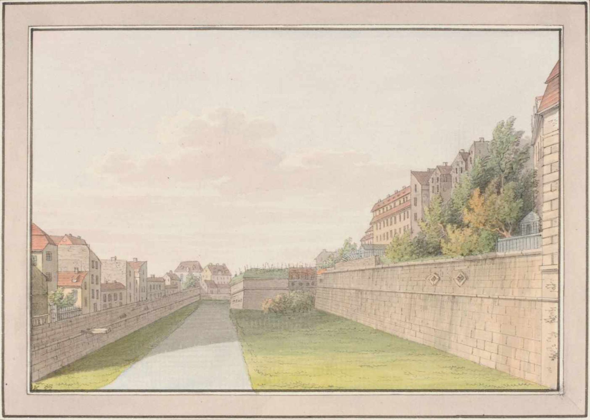 Friedrich August Kannegießer, Fünf Ansichten zu "Dresdens Festungswerke im Jahre 1811". 1822/ 1825. - Image 5 of 5