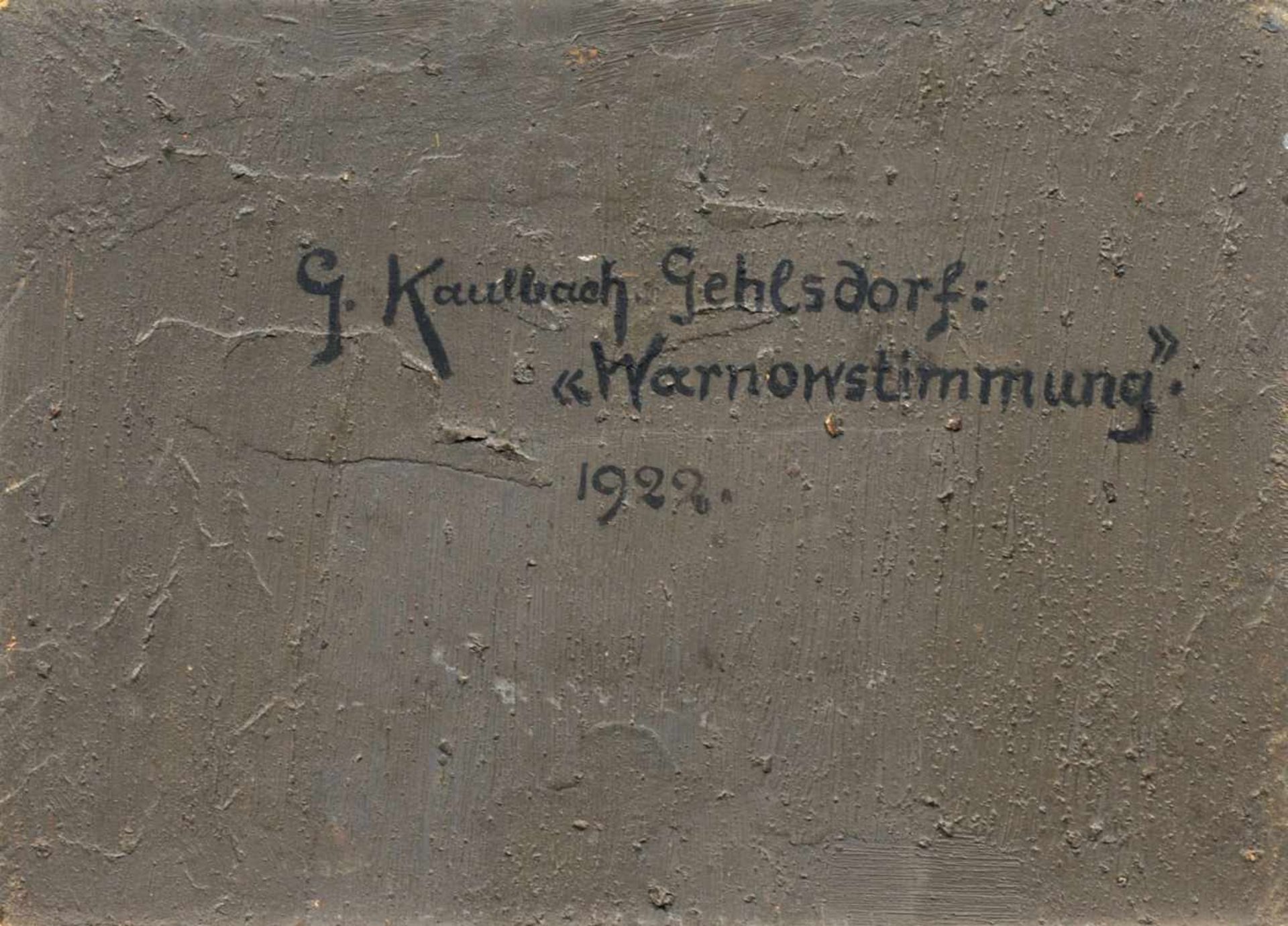 Georg Ernst Kaulbach "Warnowstimmung". 1922. - Bild 3 aus 3