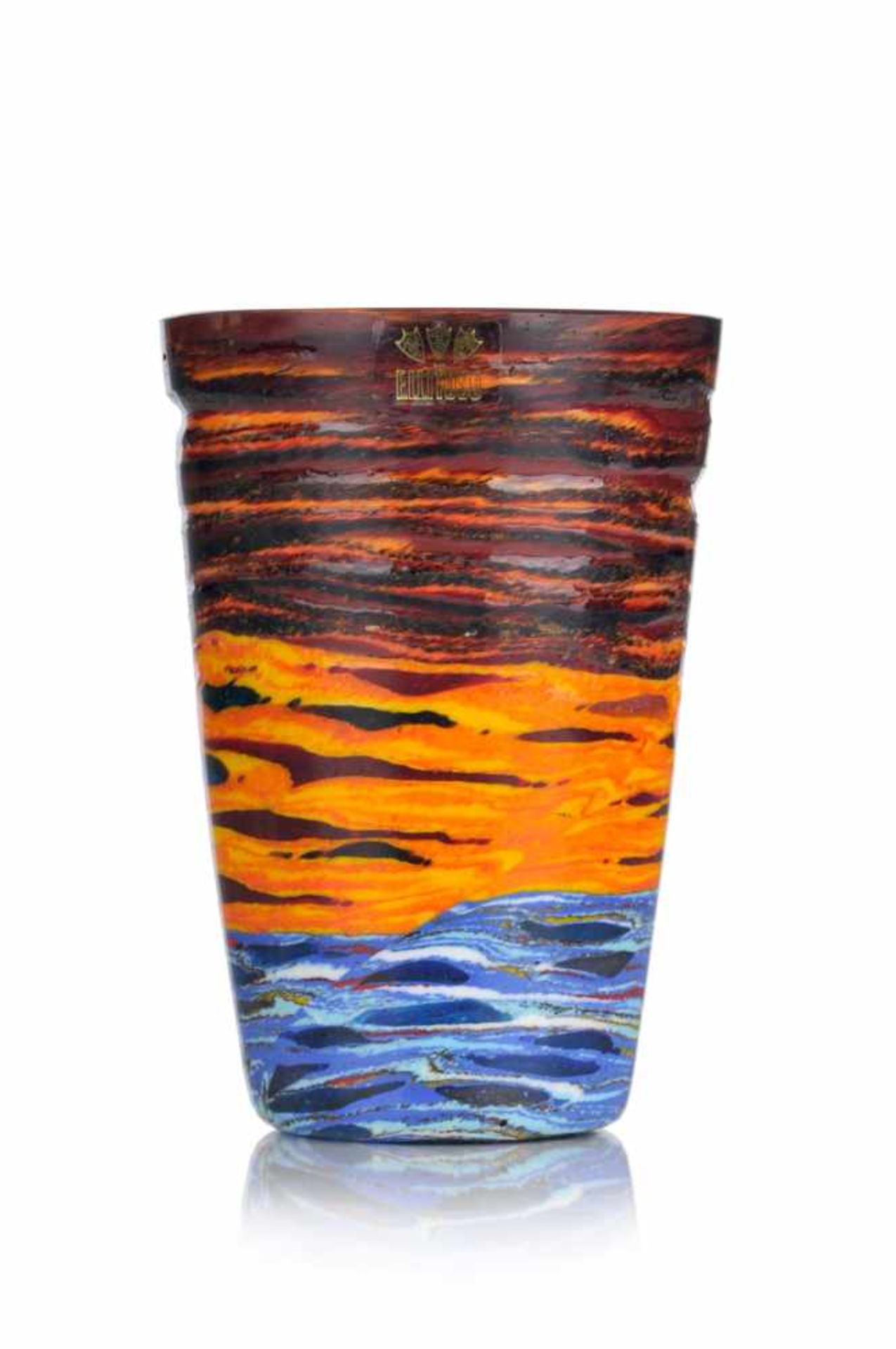 Vase "Tramonto (Sunset)". Lorenzo Tartari (Marty) für Marty Fratelli Toso. Murano, Italien. 2008.