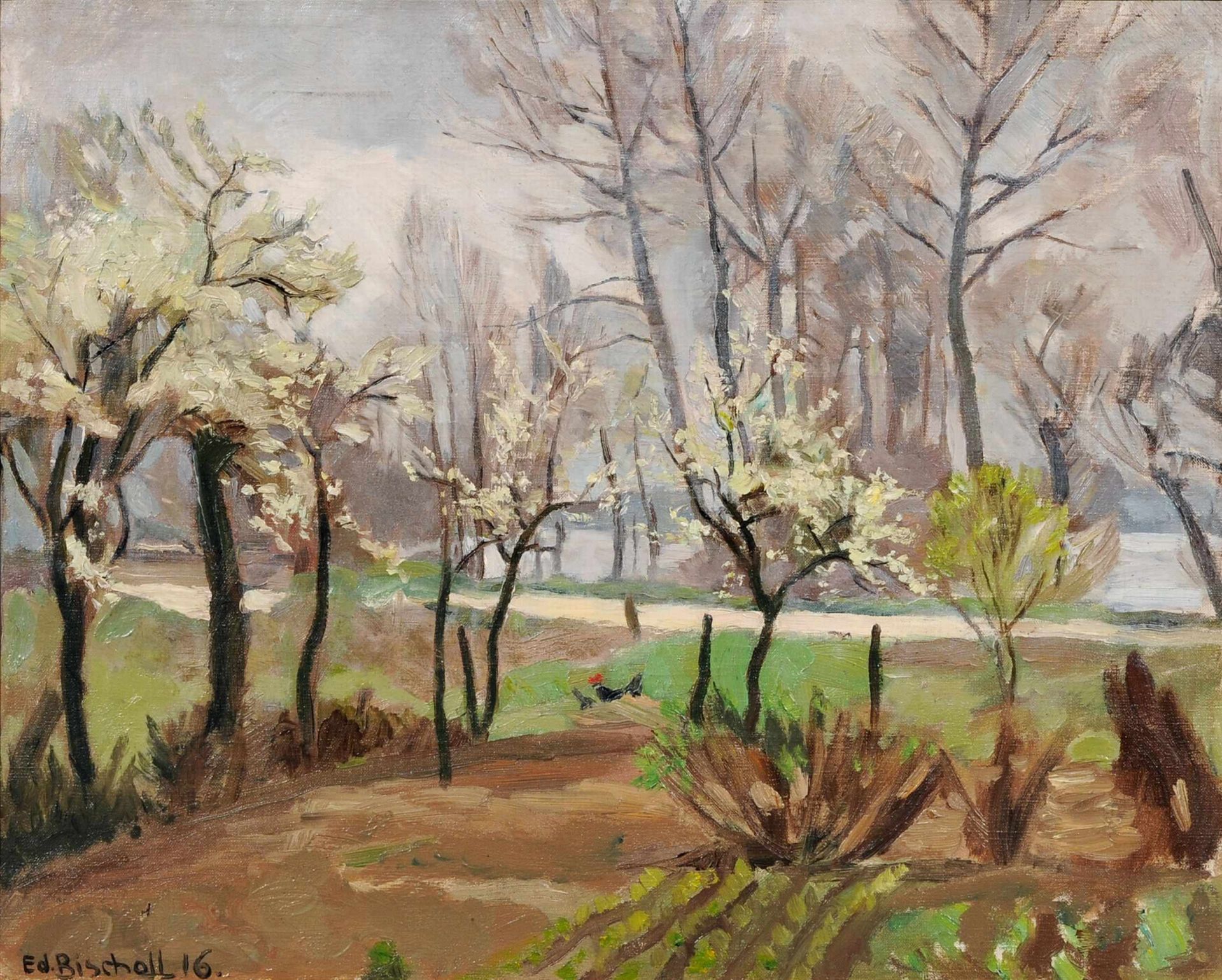 Eduard Bischoff, Später Frühling in Insterburg (Tschernjachowsk, Kaliningrad). 1916.