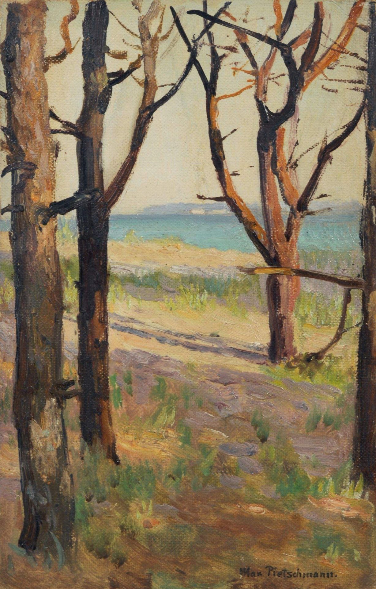 Max Pietschmann, Am Meer / Alter Baum. 1920er Jahre.