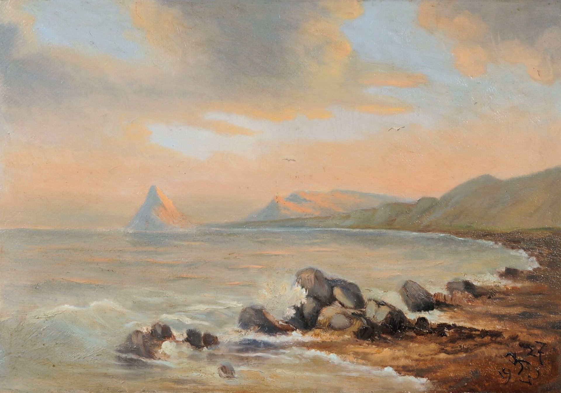 Johannes Köhler "Sizilianische Küste bei Mondello". 1927.