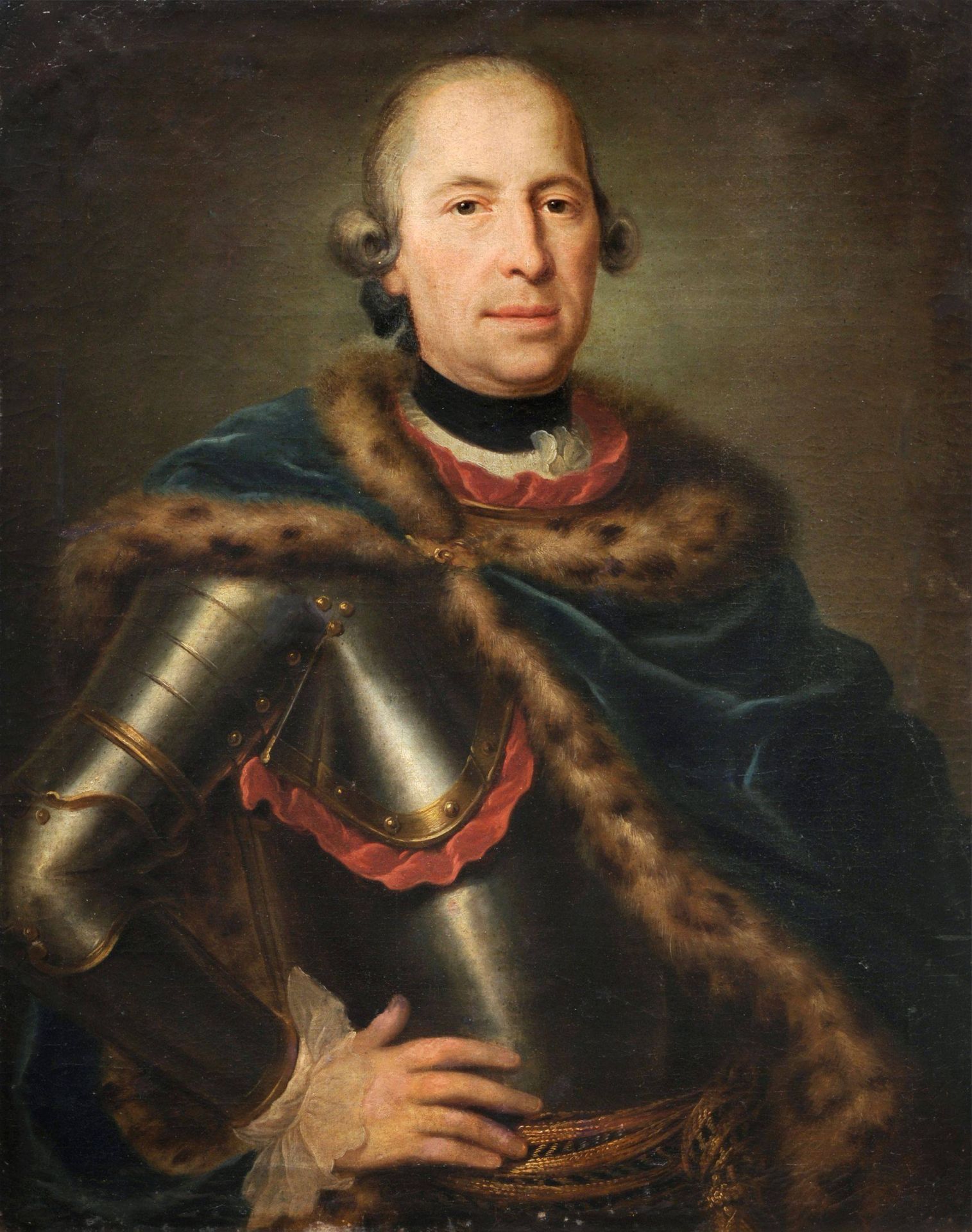 Johann Christian Bäßler (zugeschr.), Brustbild des Johann Franz Zessner von Spitzenberg im Harnisch.