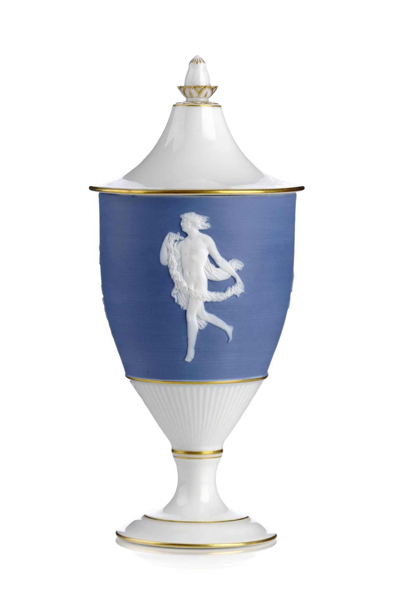 Seltener Deckelpokal in Wedgwood-Manier. Johann Gottfried Dressler und Umkreis. Meissen. Um 1860 - Bild 4 aus 4