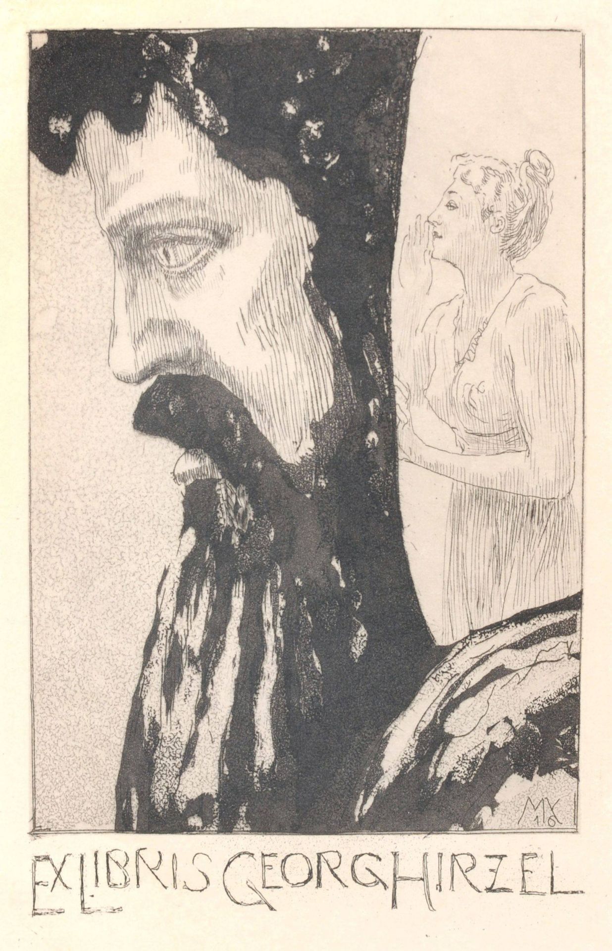 Max Klinger "Ex Libris Georg Hirzel II". 1916.