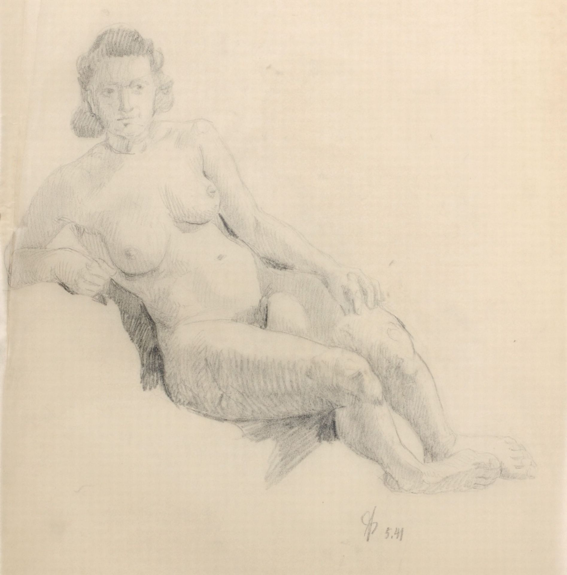 Alfred Schütze, Zehn Darstellungen weiblicher Akte. 1941/1943. - Bild 5 aus 10
