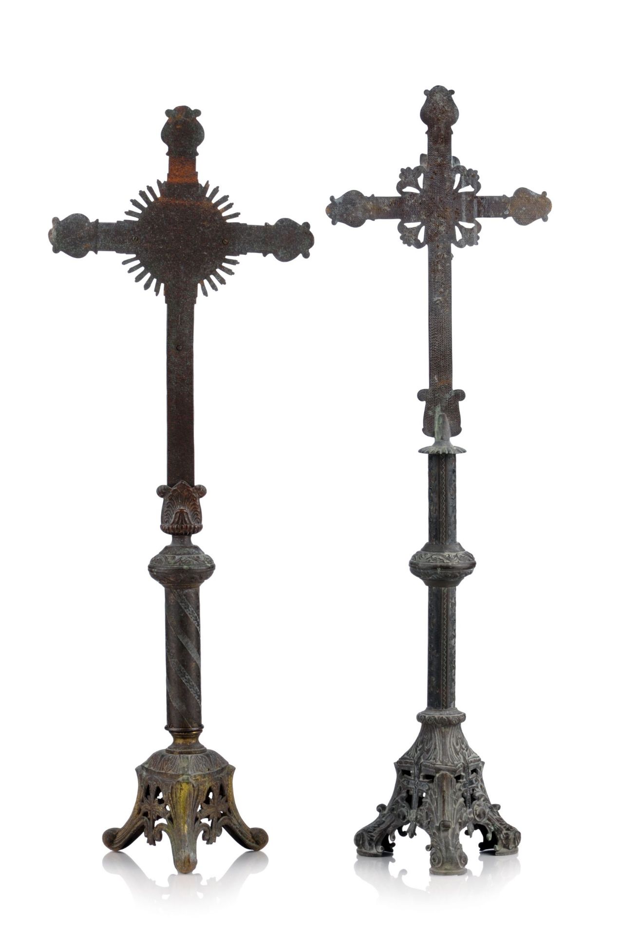 Paar Altarkreuze. Wohl 19. Jh. - Bild 2 aus 2