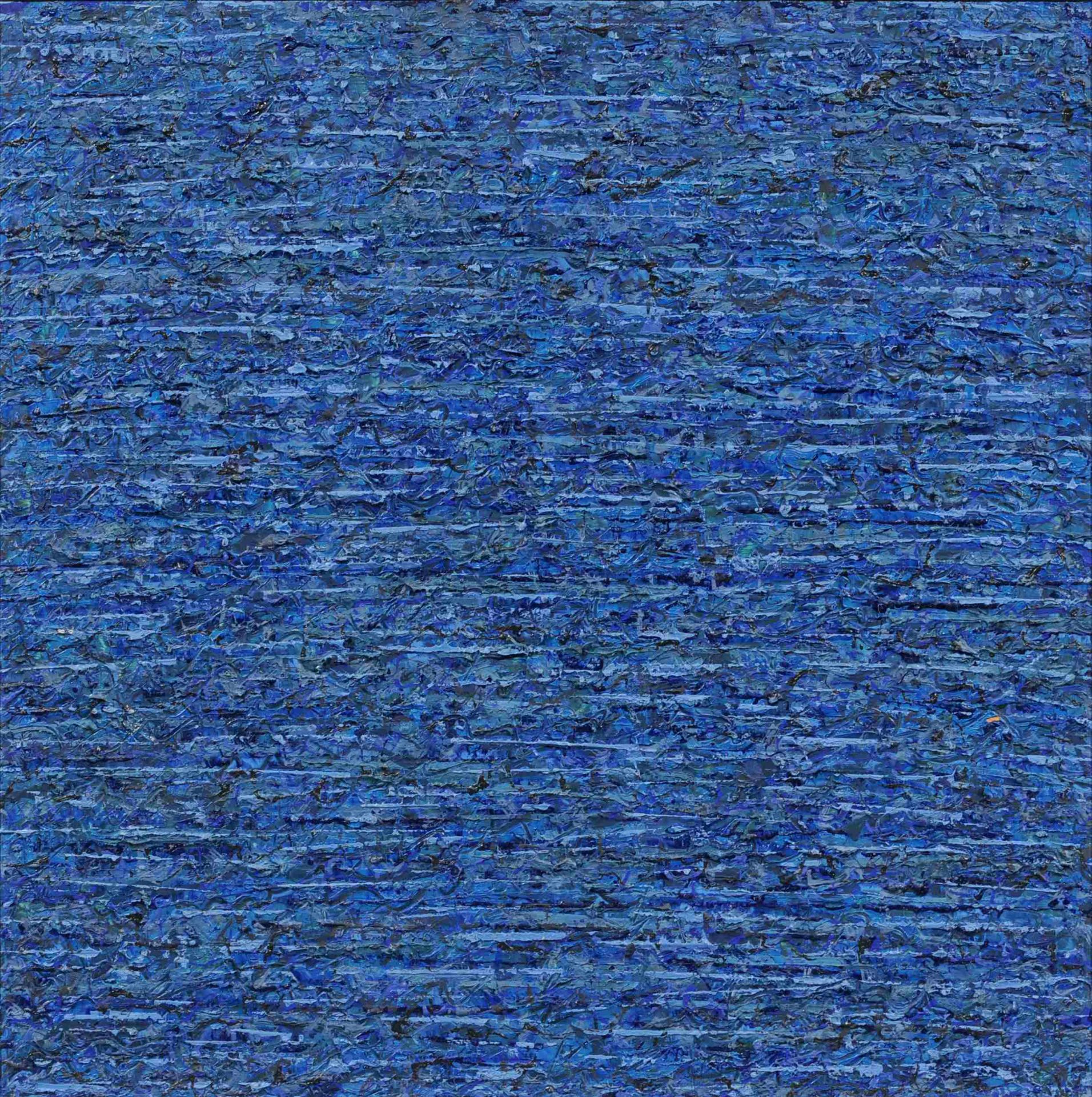 Janina Kracht, Horizontale Strukturen in Blau. 1995.