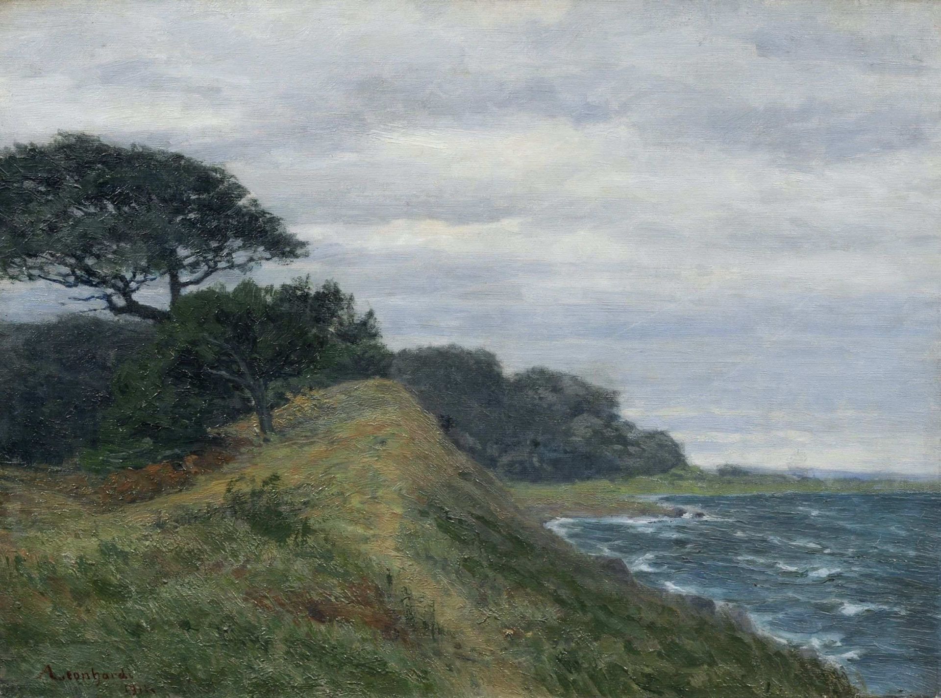 August Leonhardi "Trüber Tag auf Vilm" (Ostsee). 1911.