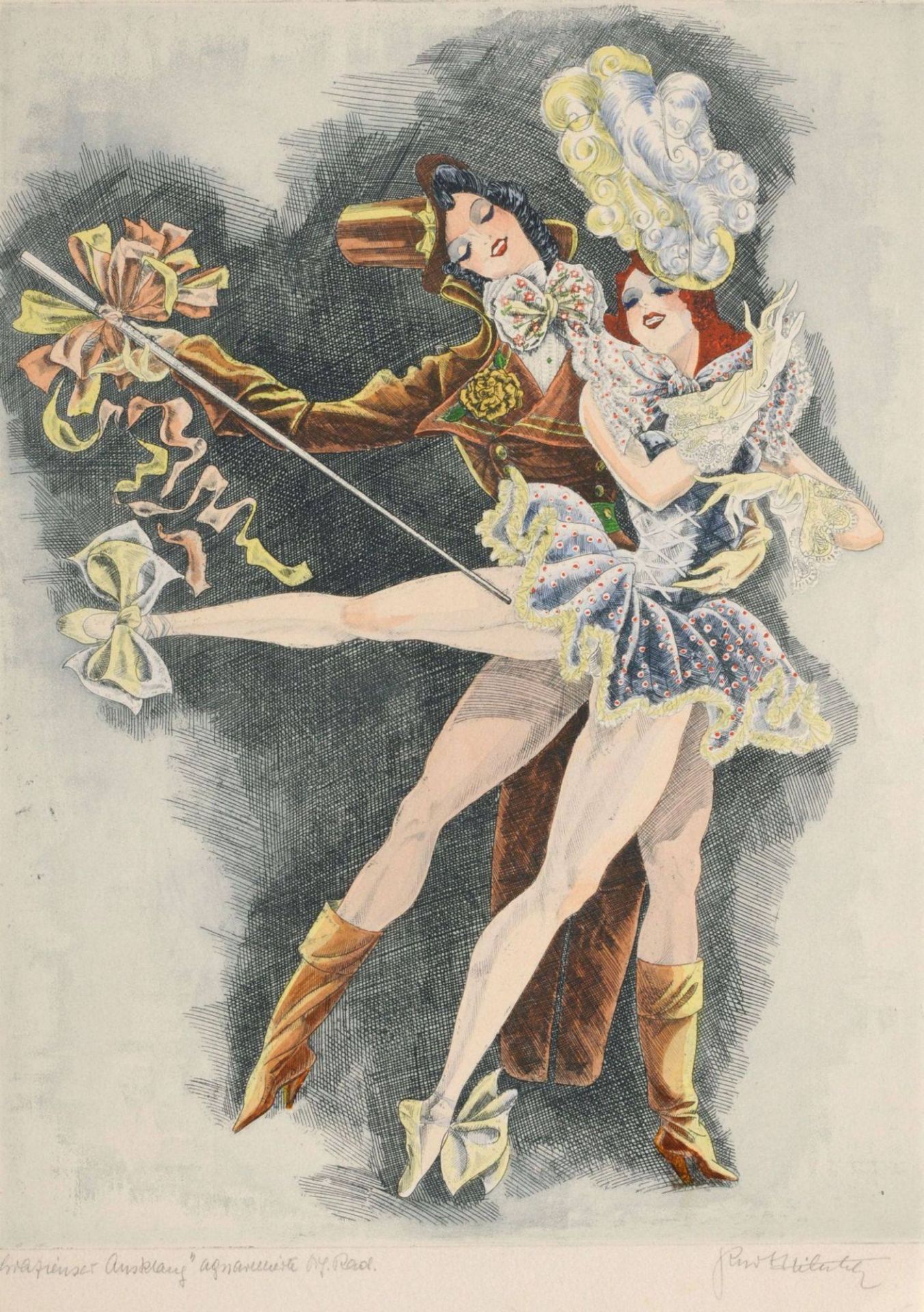 Kurt Hilscher "Prima ballerina" / "Grazienser Ausklang". Wohl um 1930. - Bild 2 aus 3