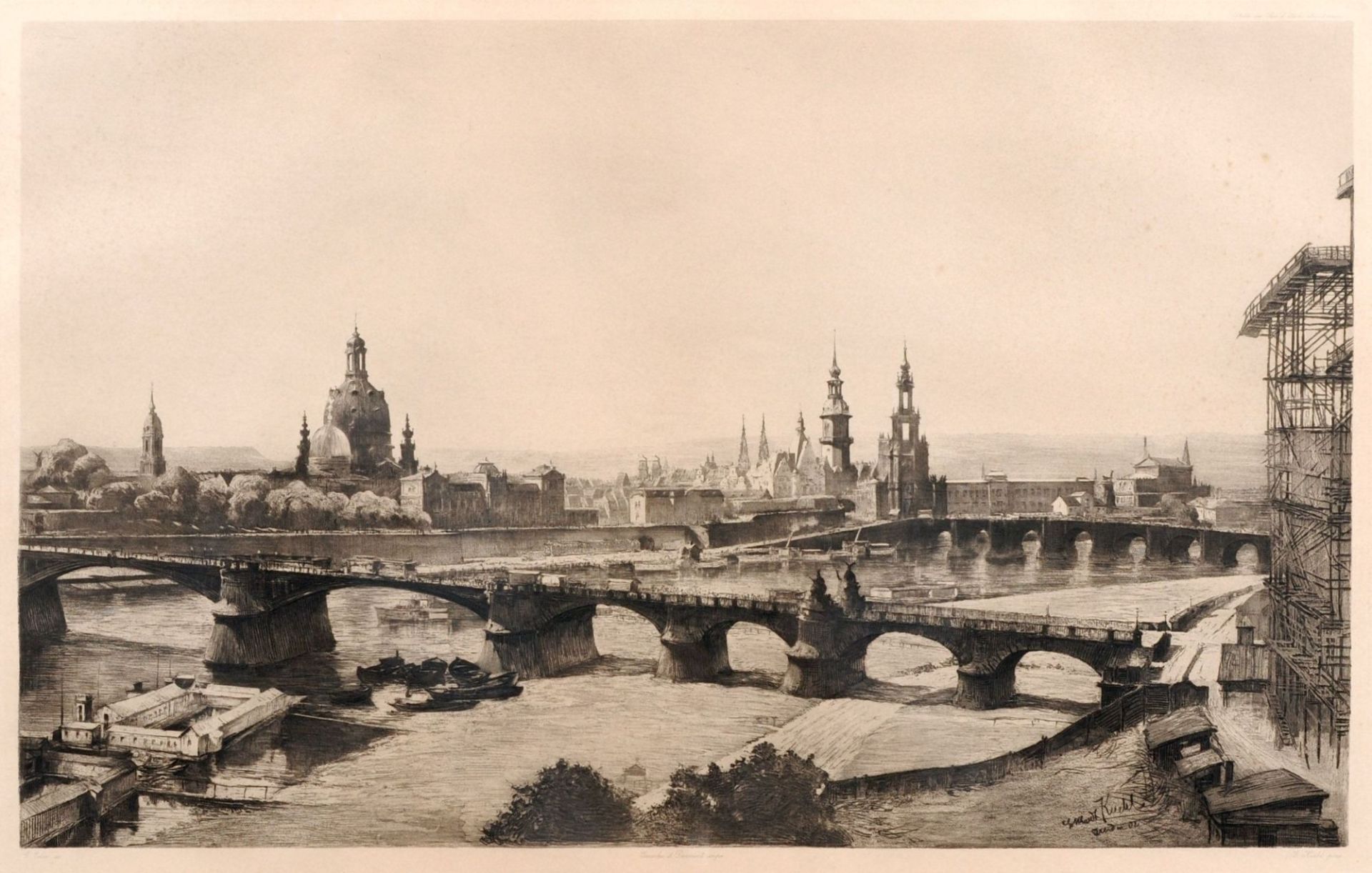 Georg Erler, Blick auf Dresden. 1902.